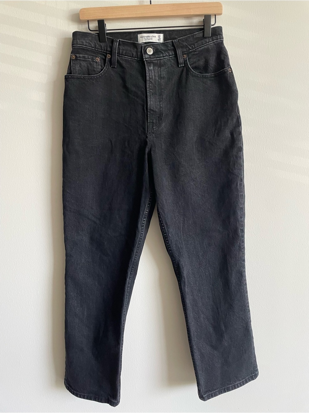 Abercrombie & Fitch the 90s straight ultra high rise jeans curve love 8 x short